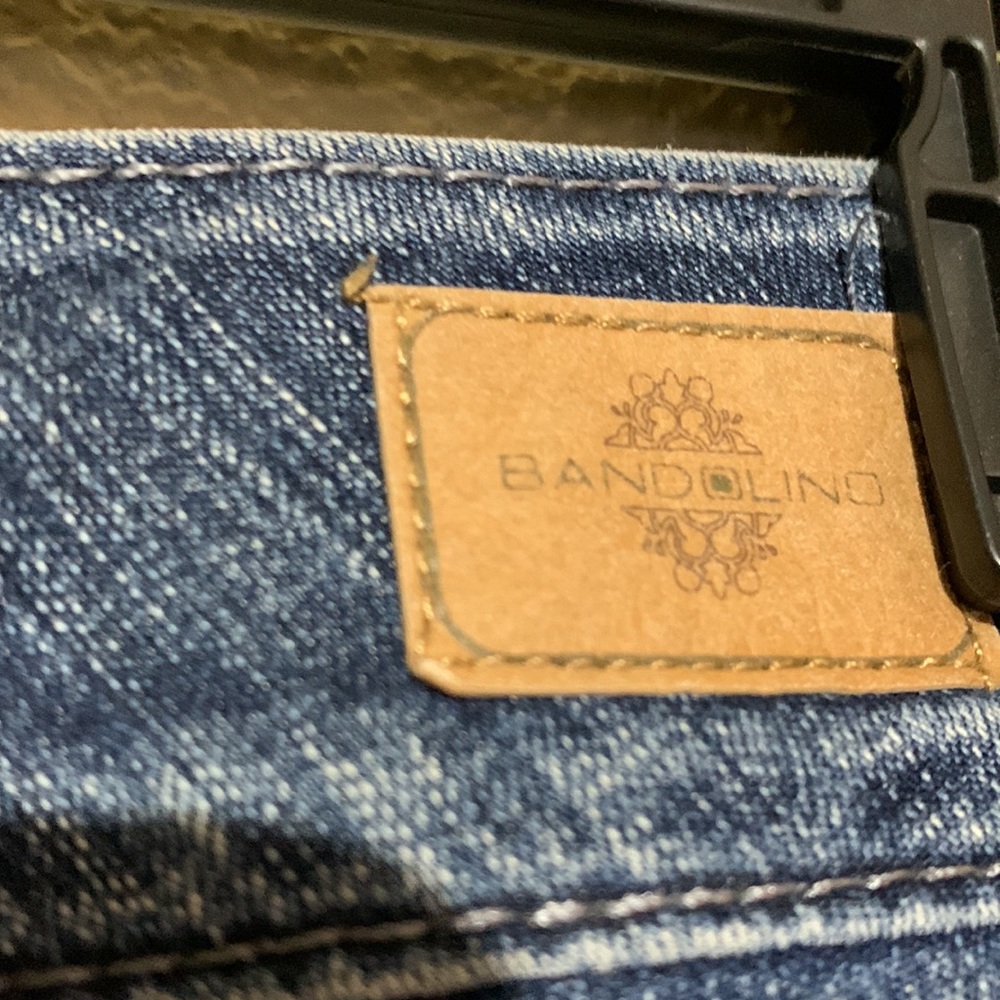Bandolino Jeans Capris/Ankle Pants 10 Blue Straight Cotton Blend Flap Pockets - Picture 11 of 16